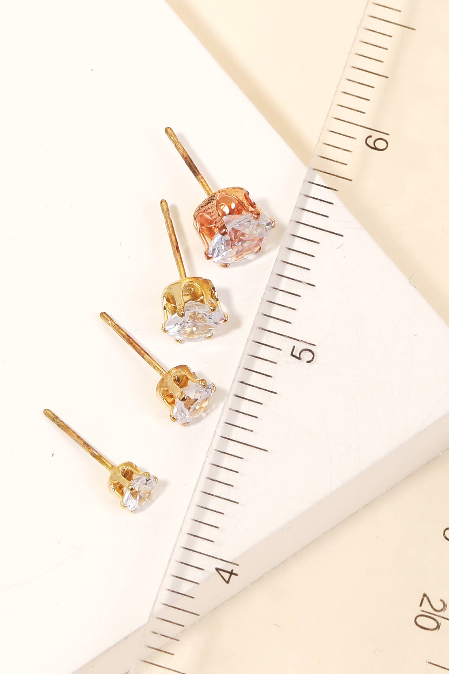 DeletedItem Rhinestone Stud Earrings Set: G