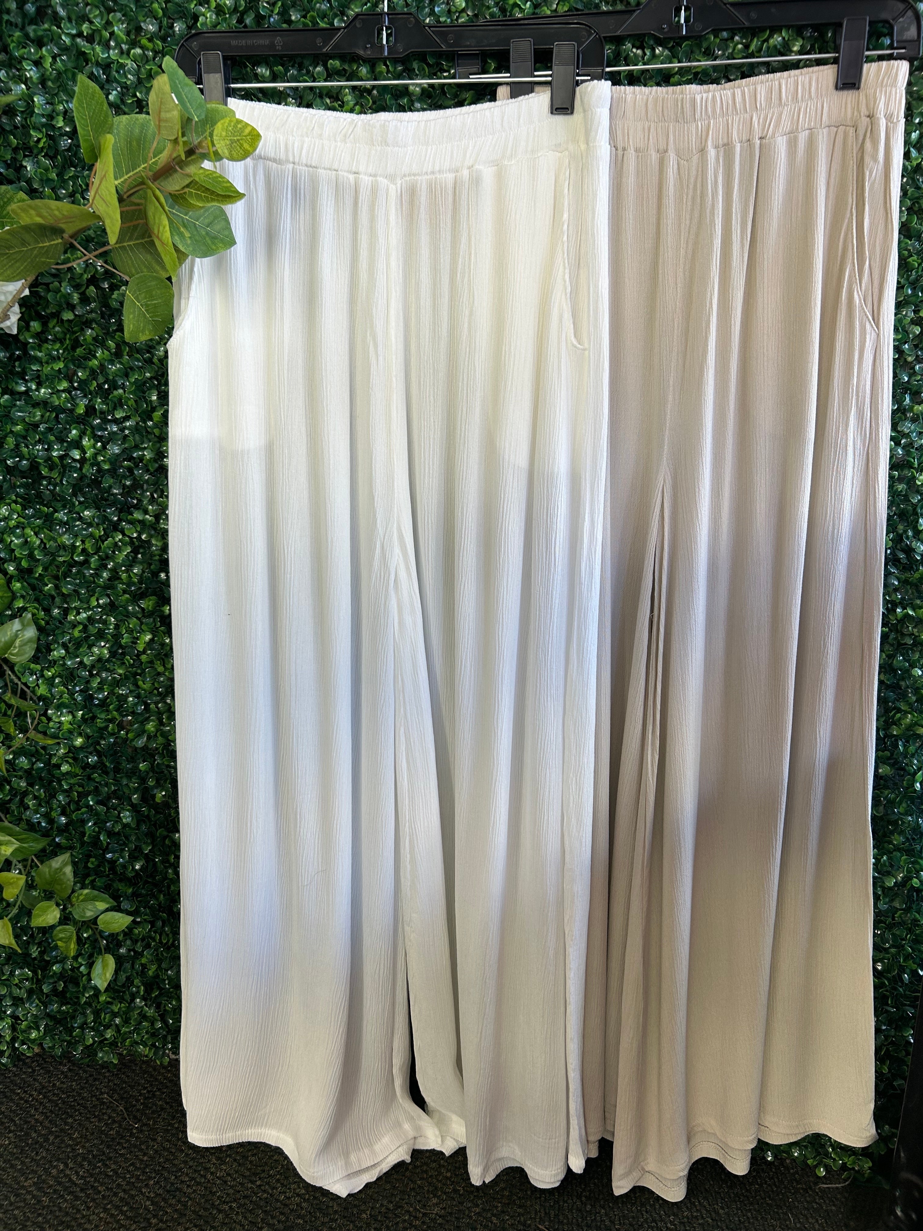 Gauze Wide Leg Pant