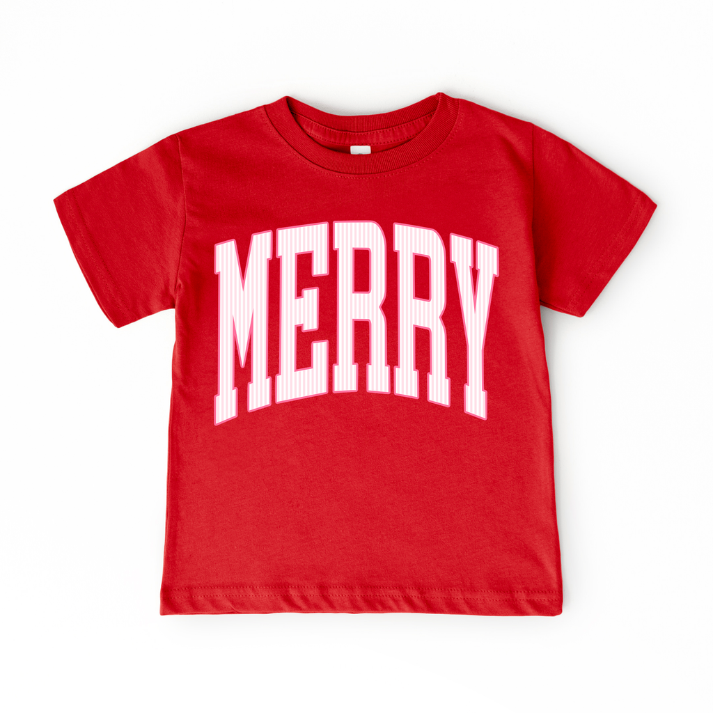 Merry | Pink Holiday Girls Christmas Sweatshirt: Green / 8/10 (YM) / Sweatshirt