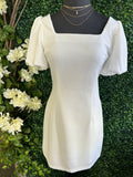 Puff Sleeve Knit Mini Dress