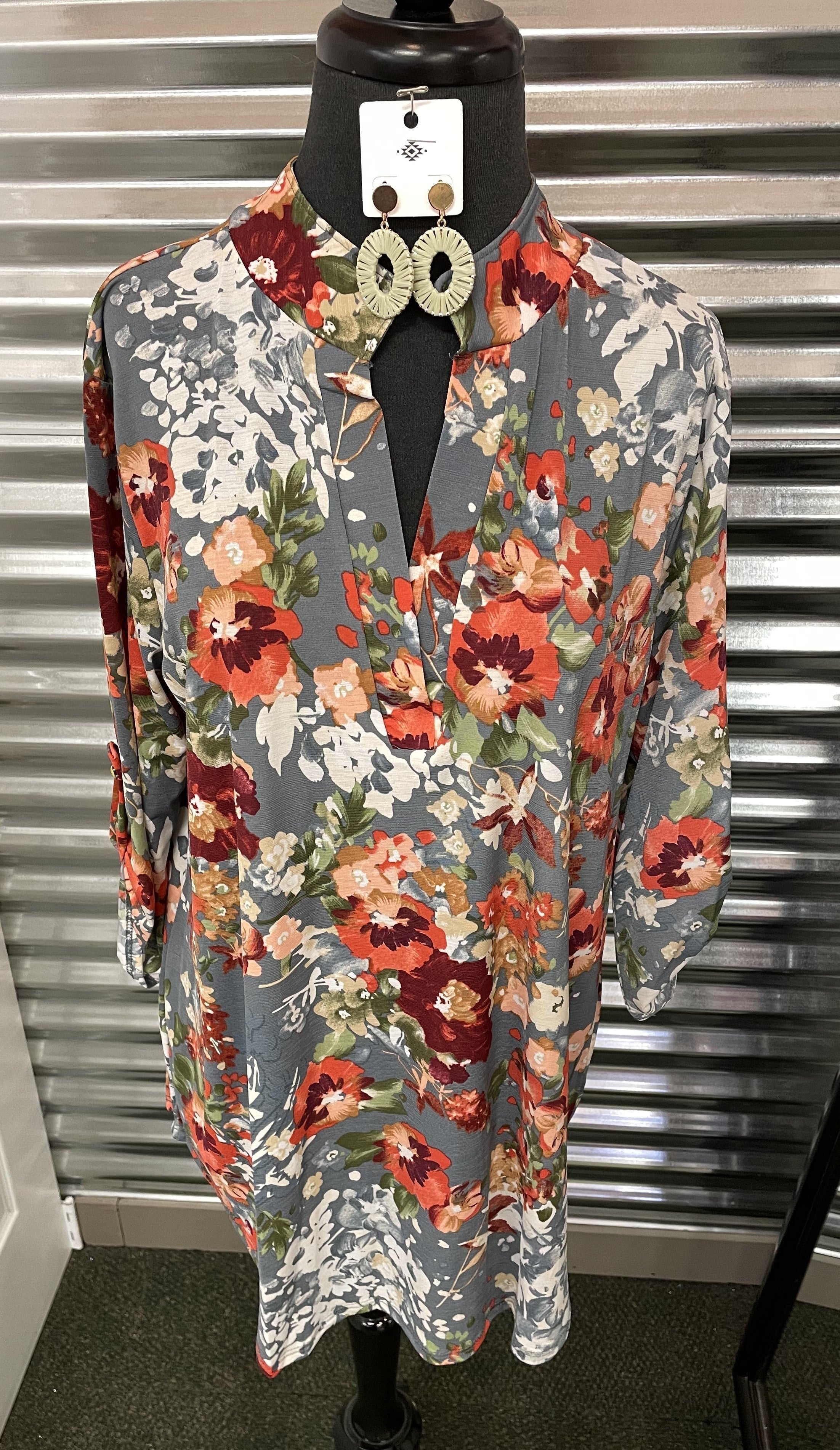 Poly Floral Top