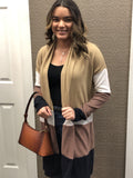 Color Block Sweater Cardi