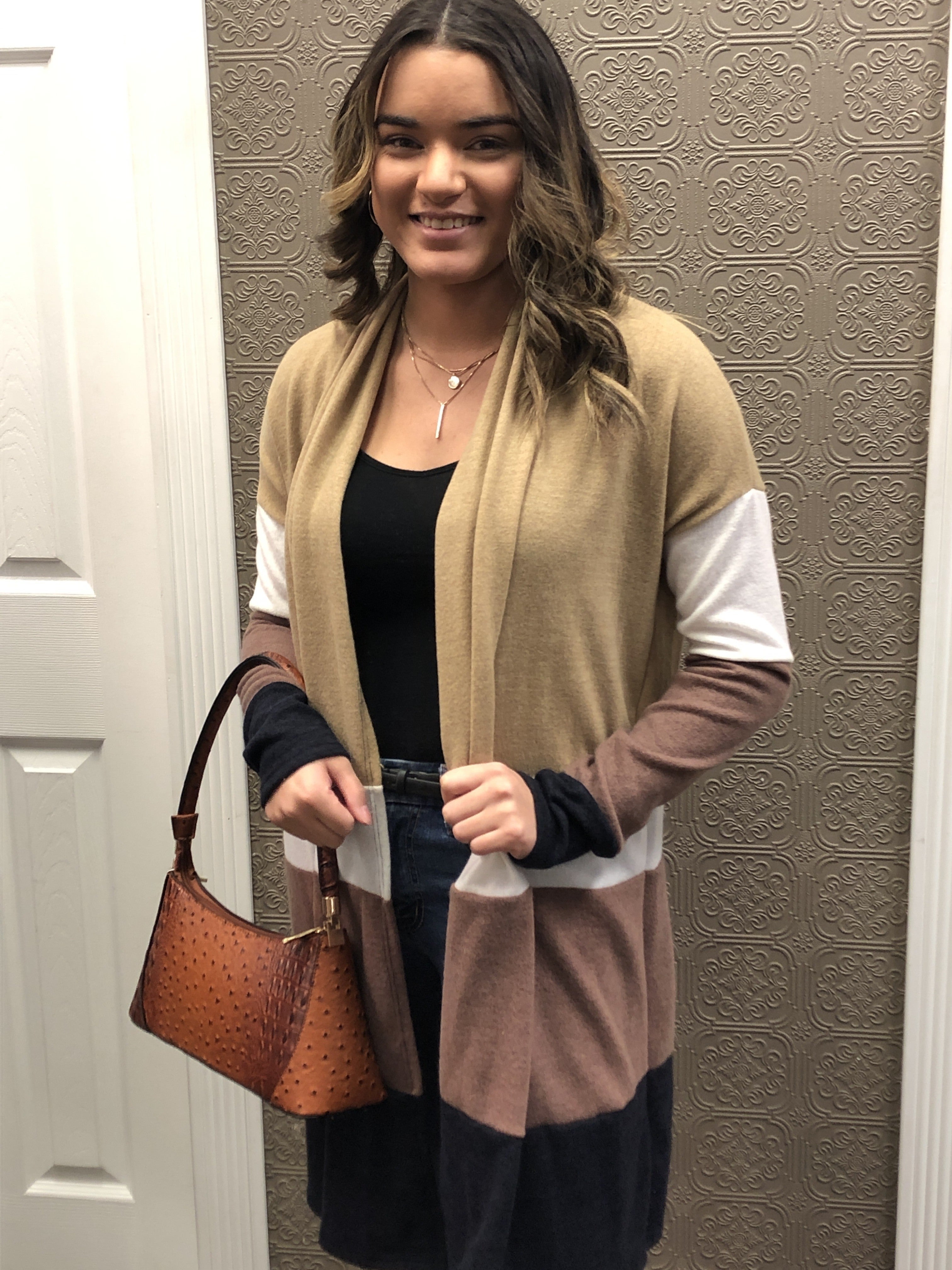 Color Block Sweater Cardi