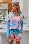 Colorful tie dye crew neck sweatshirt
