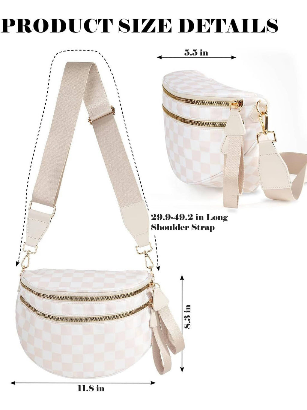 Oxford Cloth Large Capacity Crossbody Bag Sports Bag: Pink