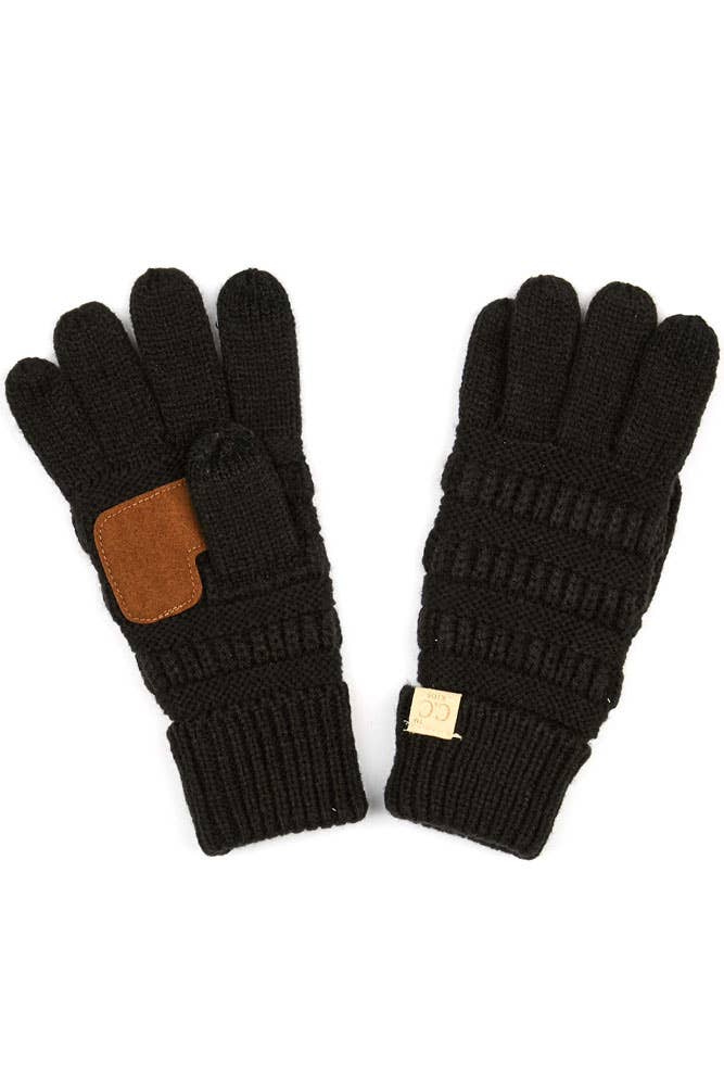 C.C Kids Knit Gloves: Beige