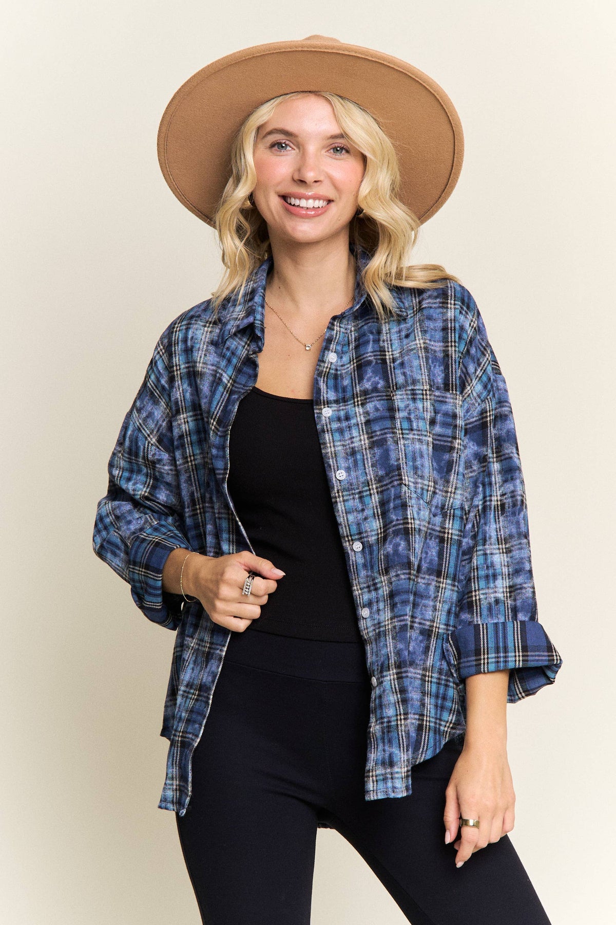 BURNOUT PLAID SHIRT