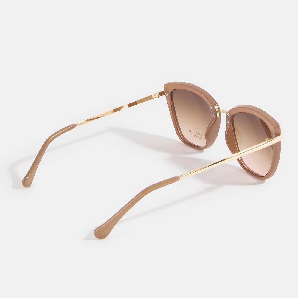 Cat-Eye Double Bar Bridge Sunglasses: ASSORTED