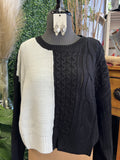 Feeling the Hues Cableknit Sweater