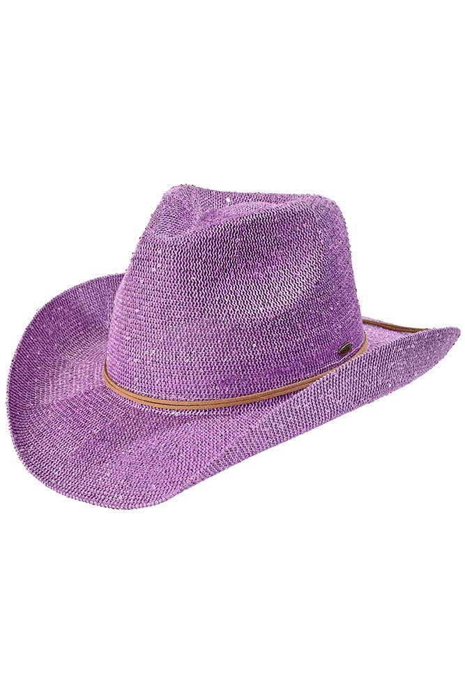 C.C Sequin Cowboy Hat: Gold