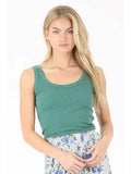 Rib Knit Scoop Neck Tank