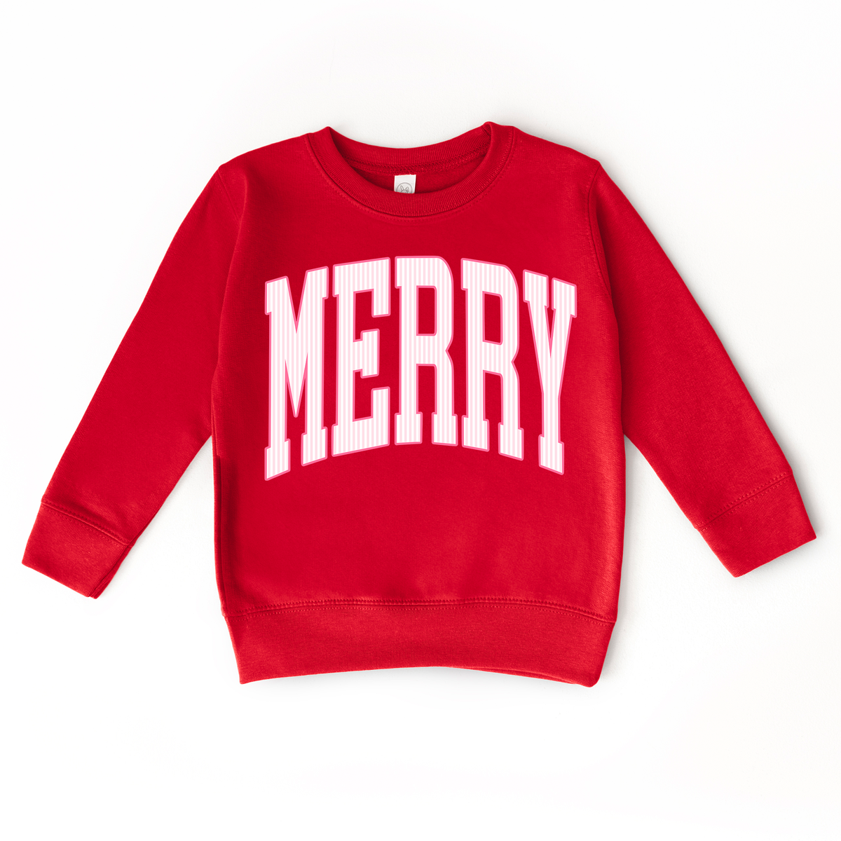 Merry | Pink Holiday Girls Christmas Sweatshirt: Green / 12/14 (YL) / Sweatshirt