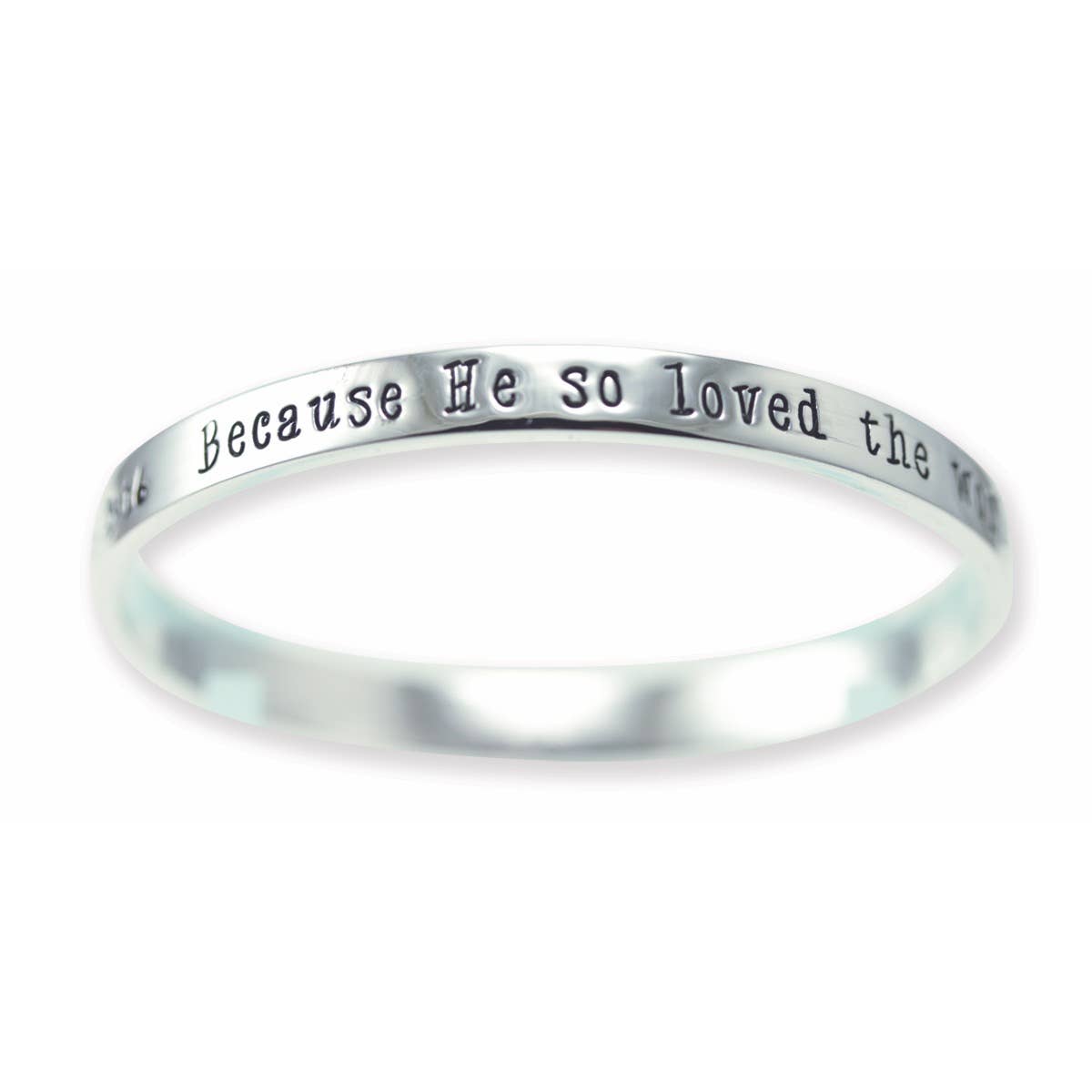 Silver Sentiments Message Bangles: Strength & Courage