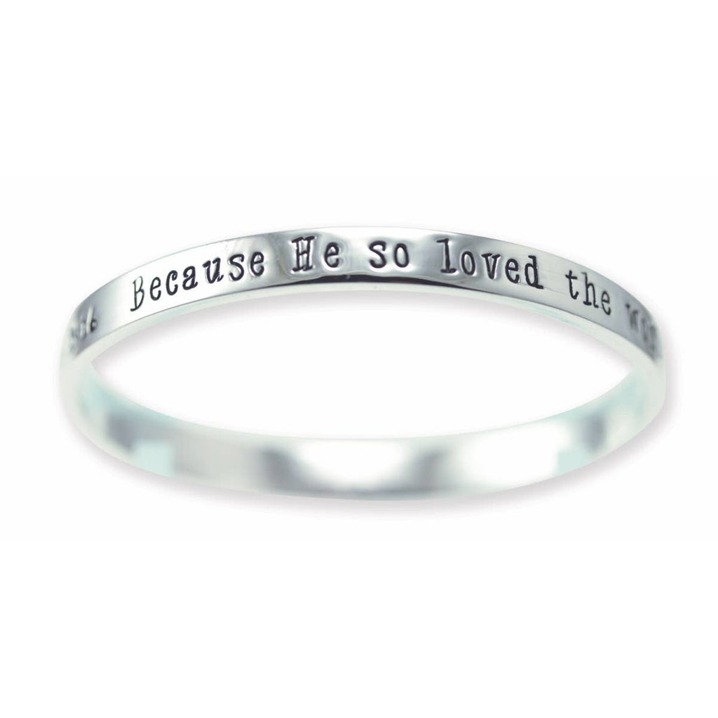 Silver Sentiments Message Bangles: Serenity