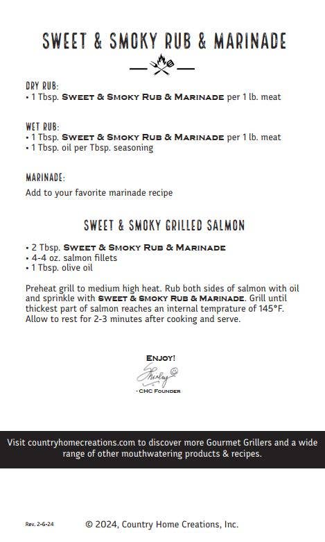 Gourmet Griller- Sweet and Smoky Rub & Marinade