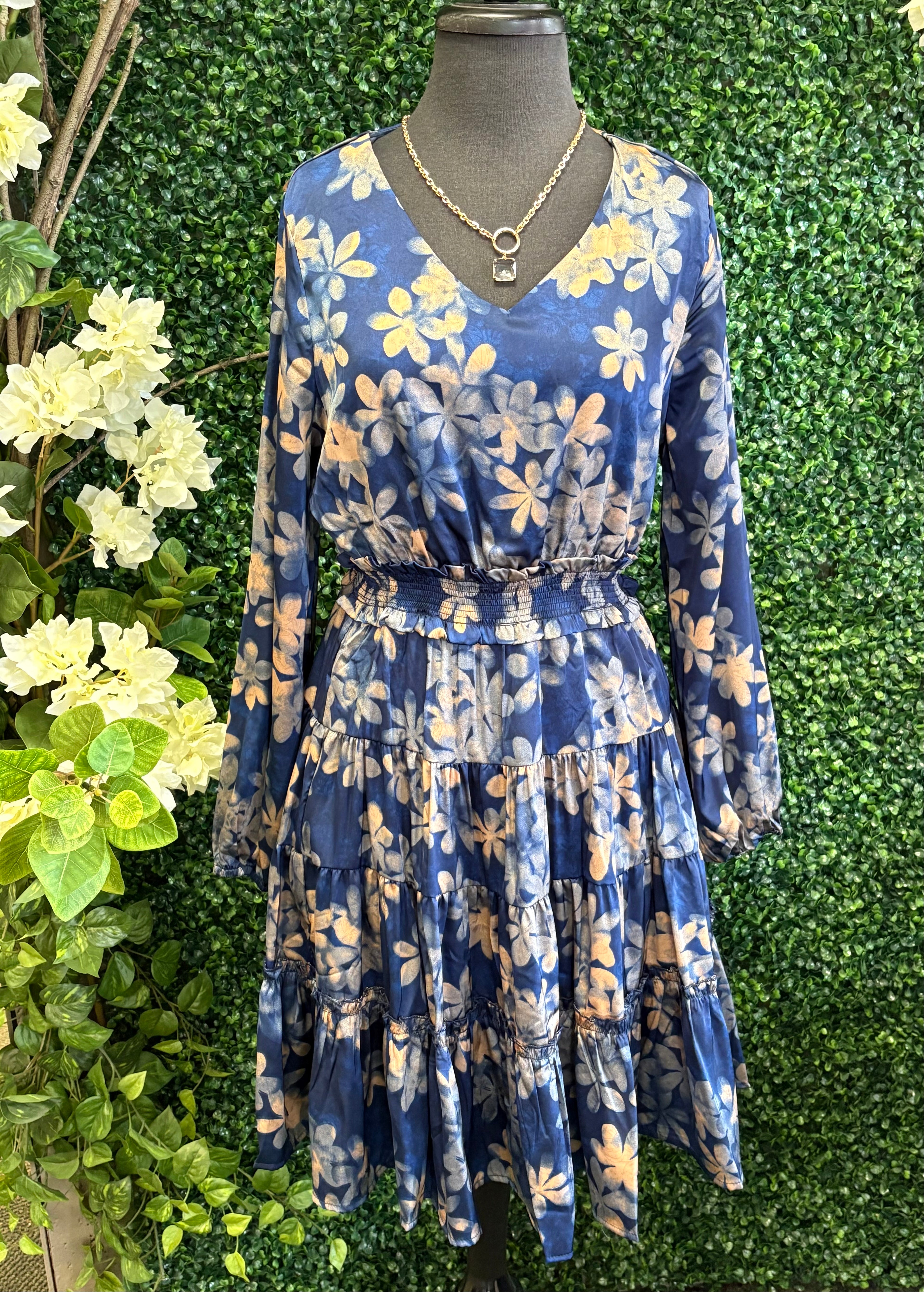 Floral Satin Dress