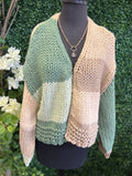 Chunky Colorblock Knit Cardi