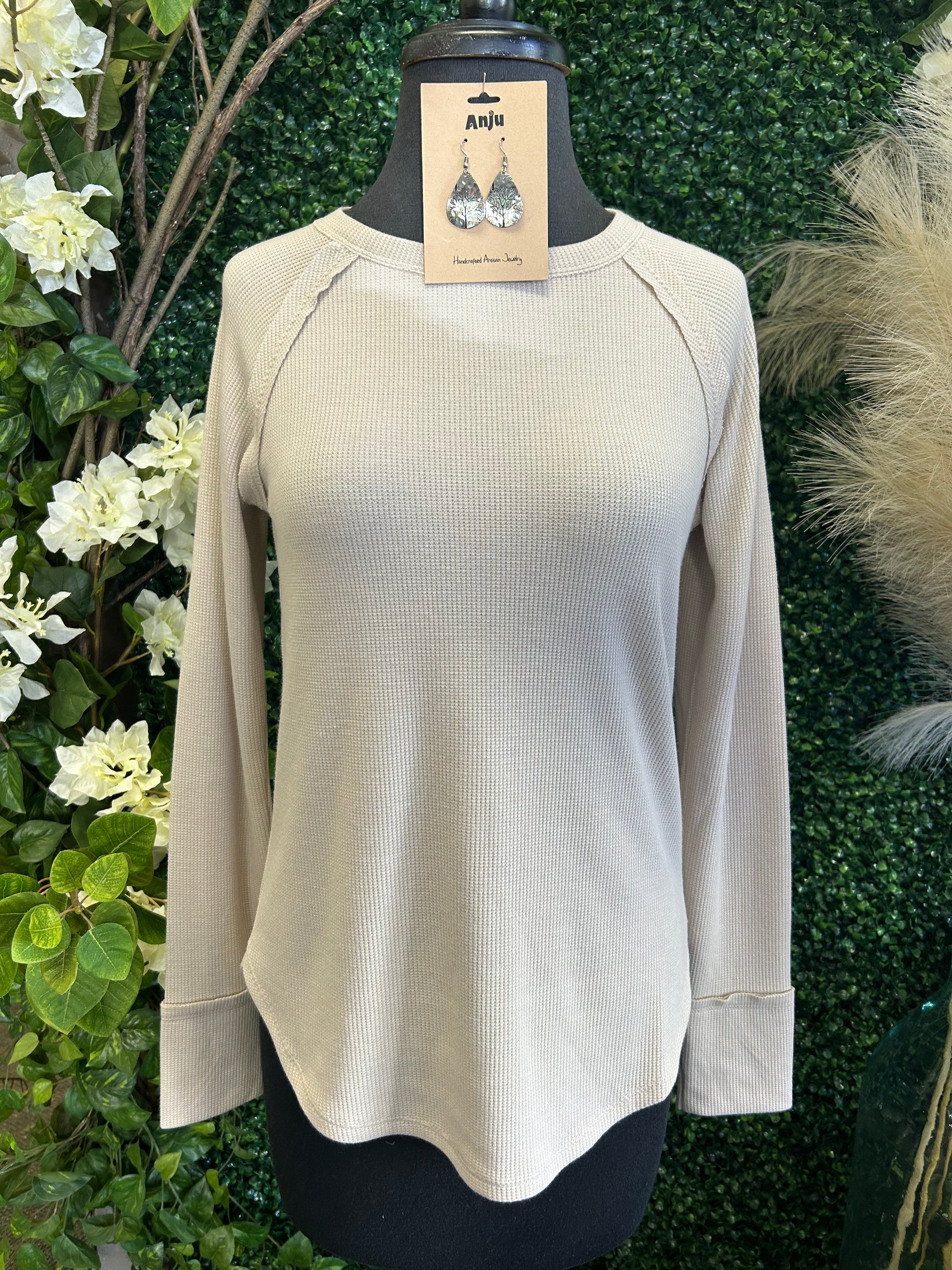 Baby waffle long sleeve top