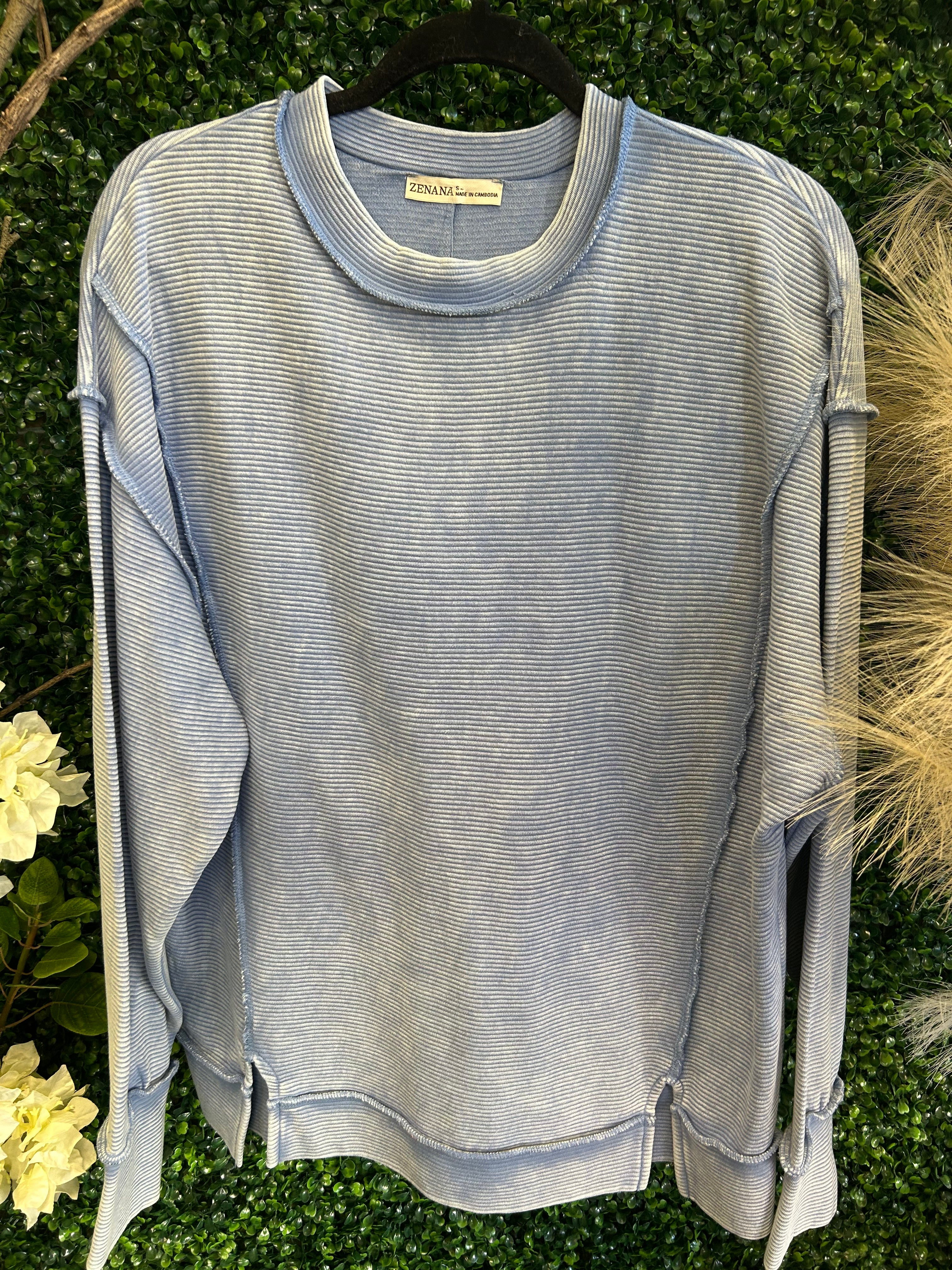 Oversized Ribbed Crewneck