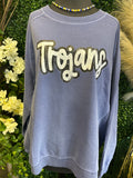French terry pigment dye & enzyme washing pullover