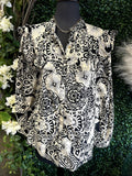 Contrast Printed Blouse