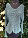 Vneck Light Cropped Sweater