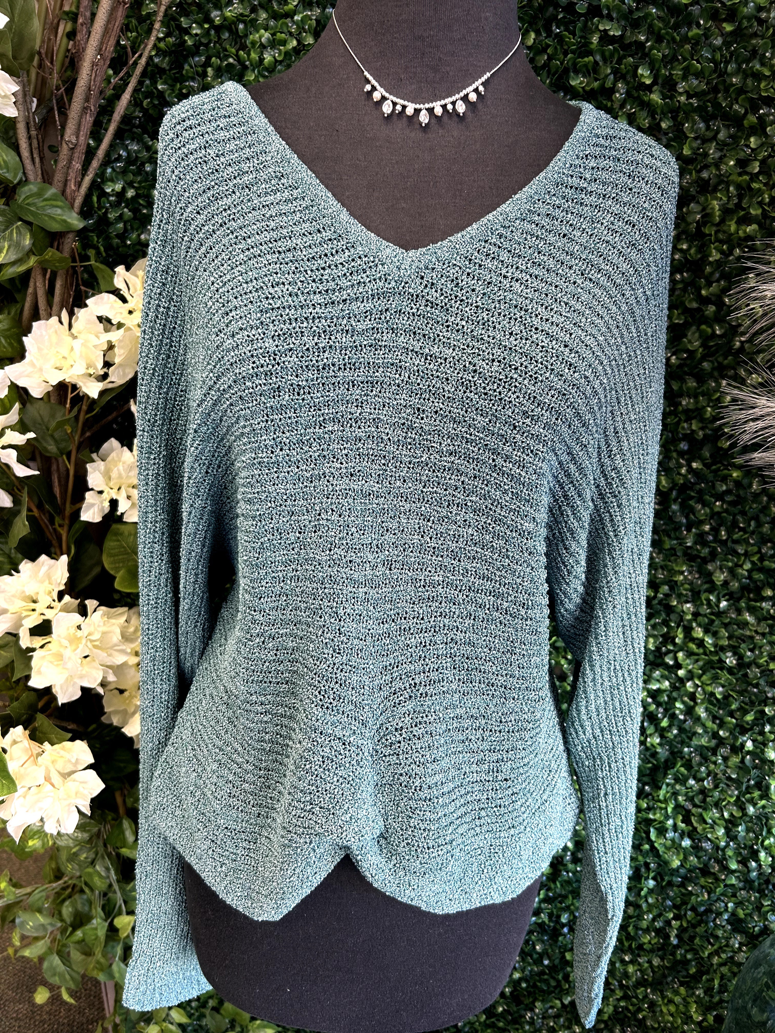 Vneck Light Cropped Sweater