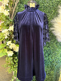 Navy Velvet Dress