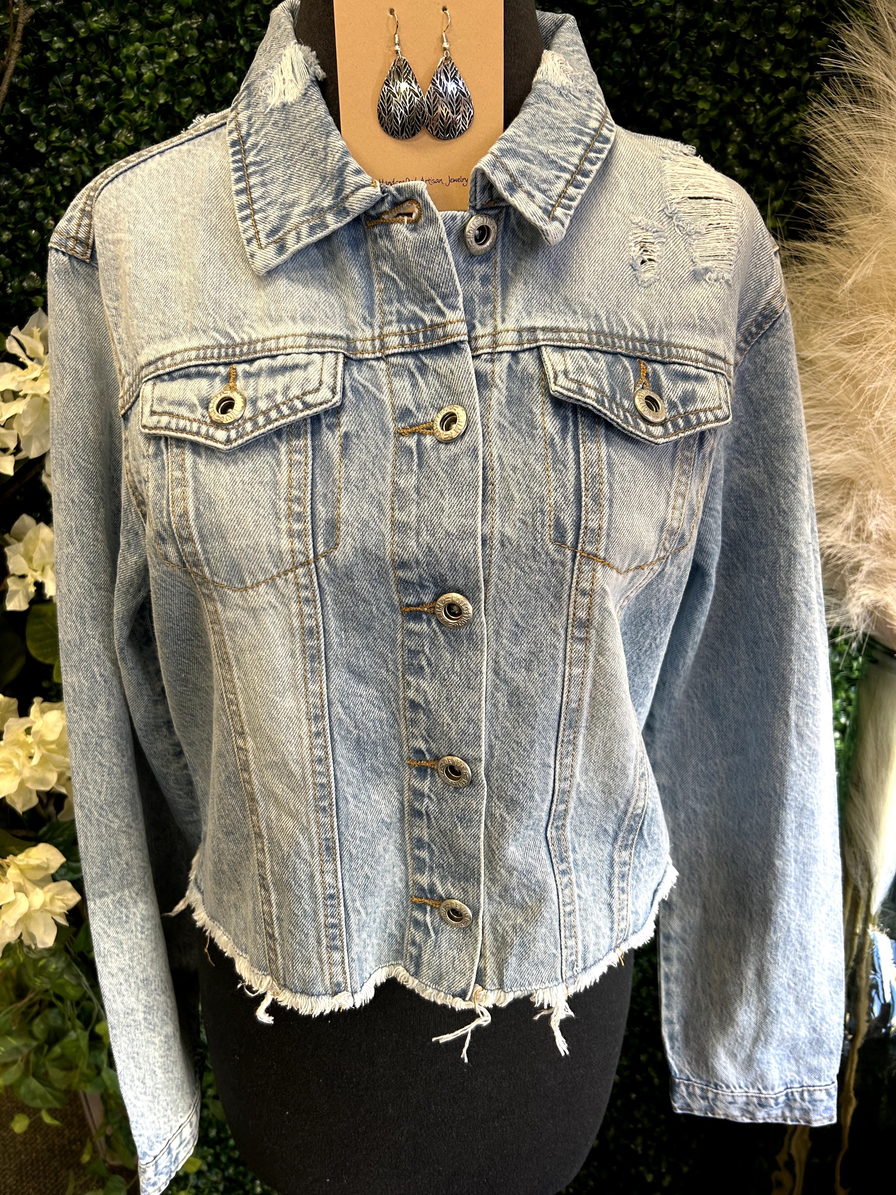 Denim Distressed Jacket