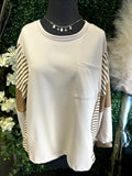 Color Block Striped Pullover