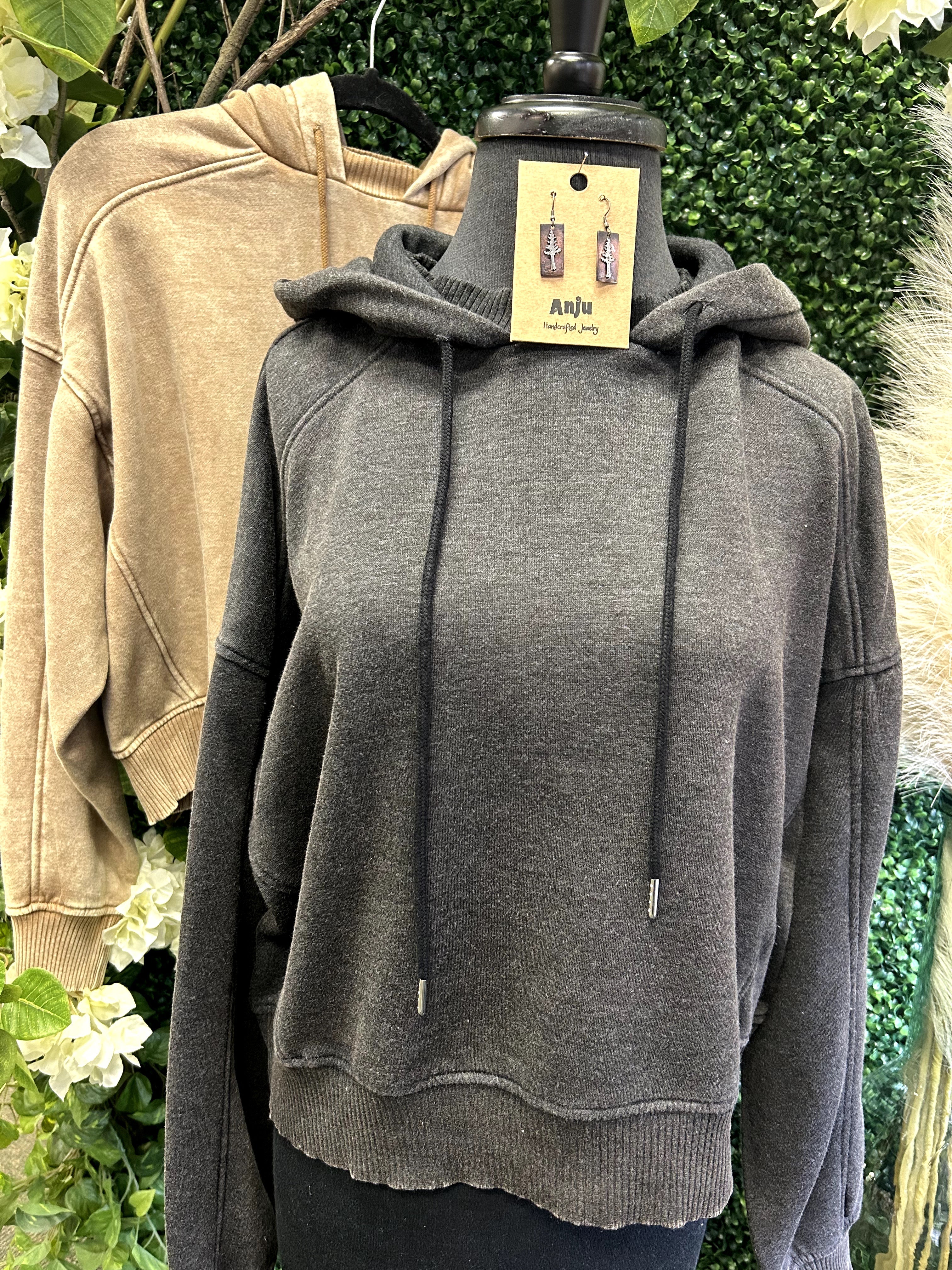 Acid Wash Fleece Hoodie