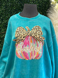 ACID WASH OVERSIZED FLEECE PULLOVER: Thankful