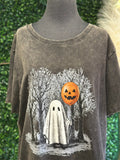 Washed Short Sleeve Top: Ghost