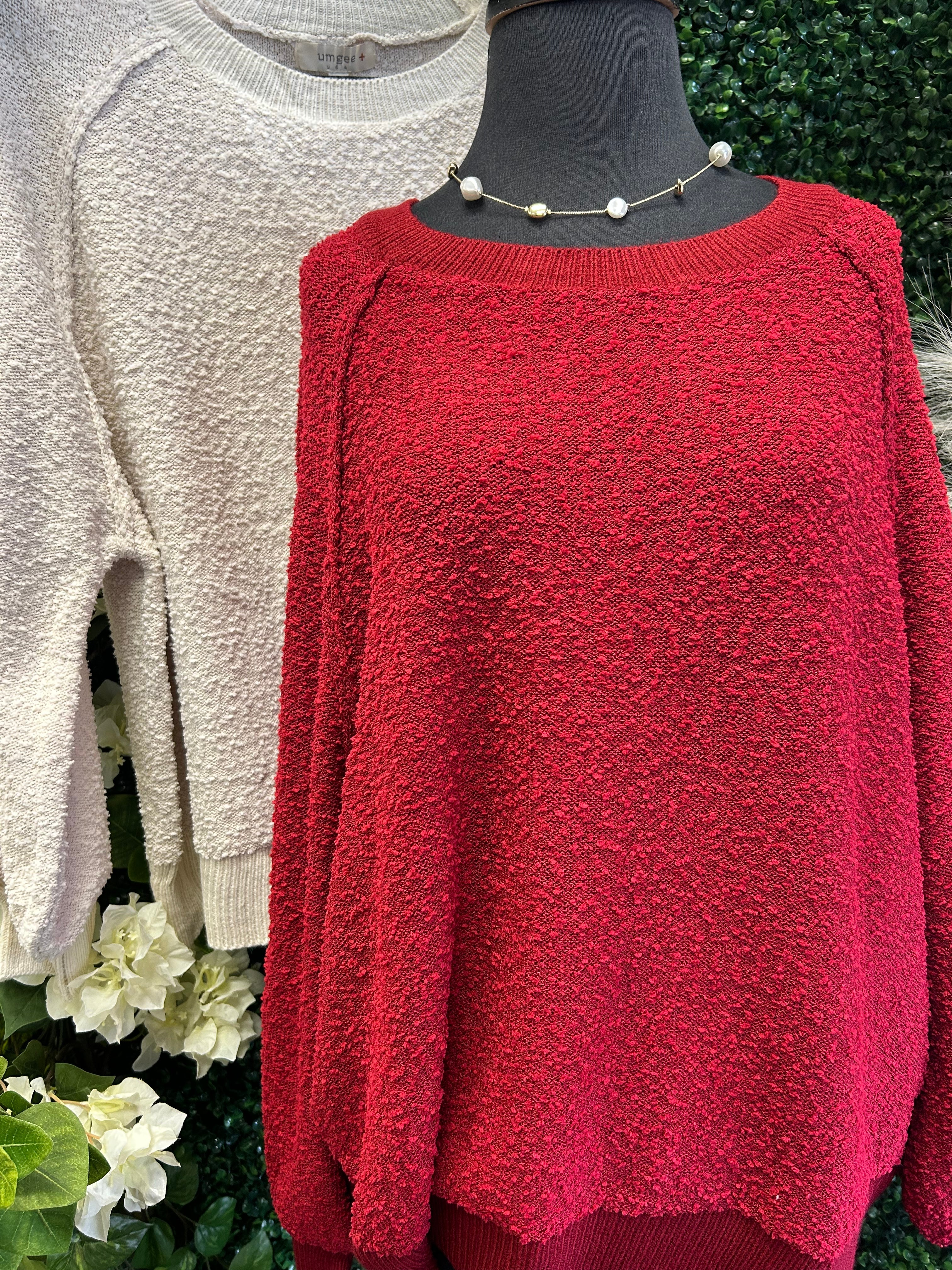 Popcorn Pullover Sweater