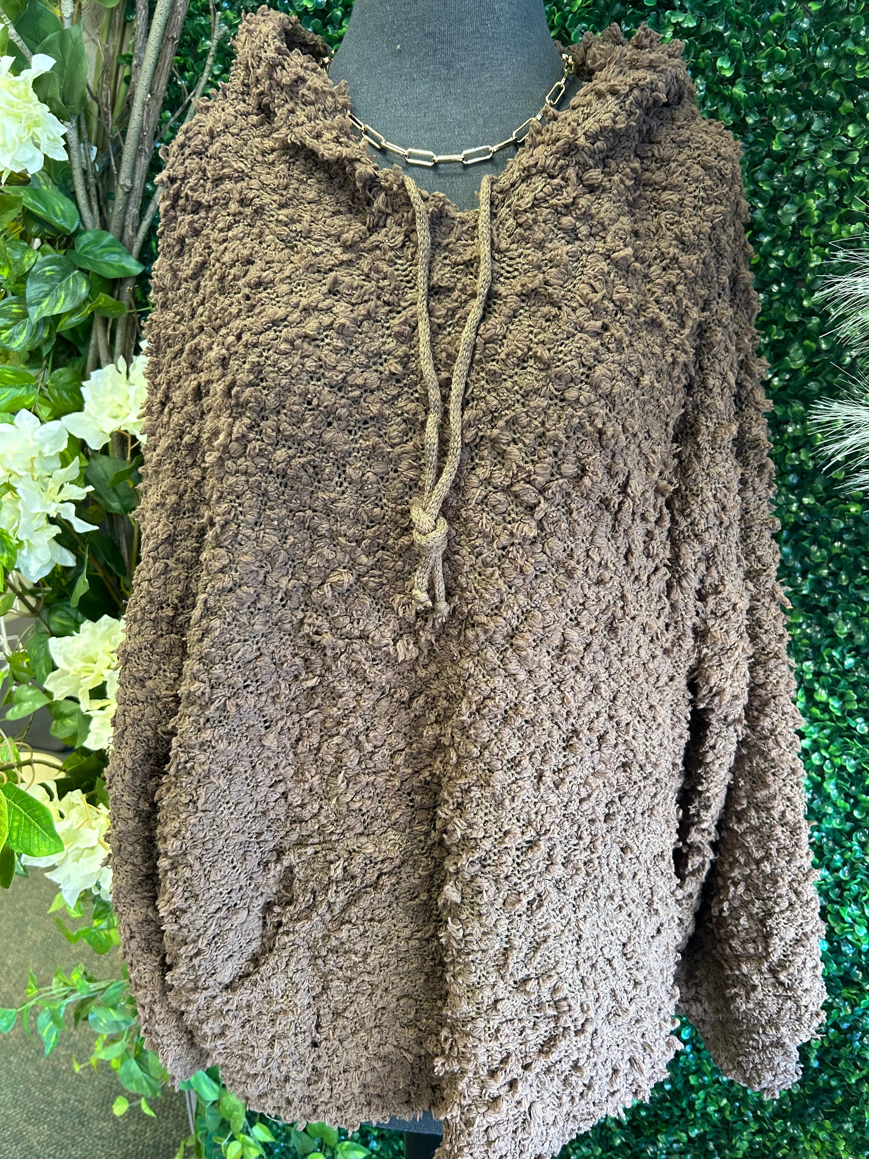 Popcorn Hooded Sweater