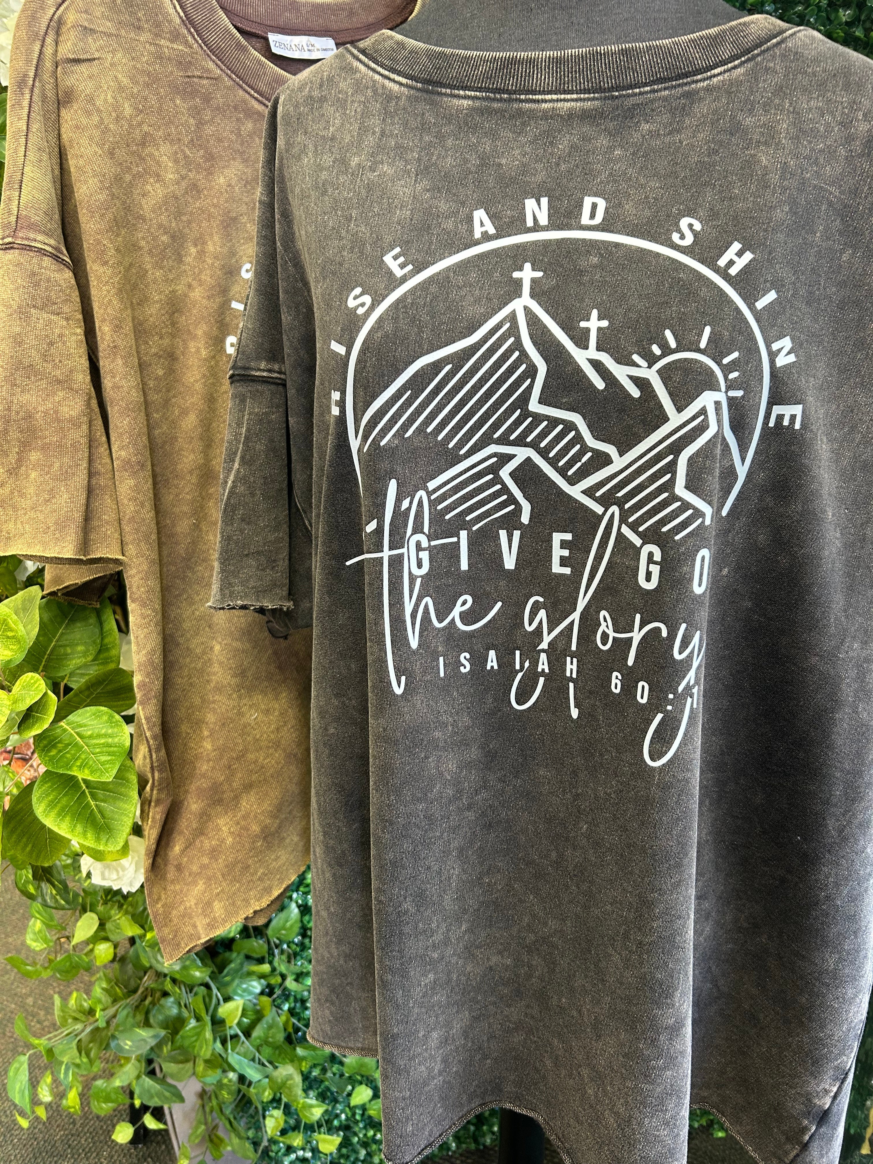 Rise and Shine Vintage Washed Terry Tee