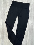 Plus High Waist  Fleece Leggings