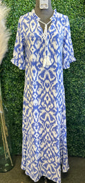 V-neck Print Maxi Dress