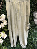 Washed Joggers w/ Pockets