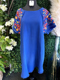 Embroidered Sleeve Dress