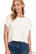 Round Neck Hacci Crop Top