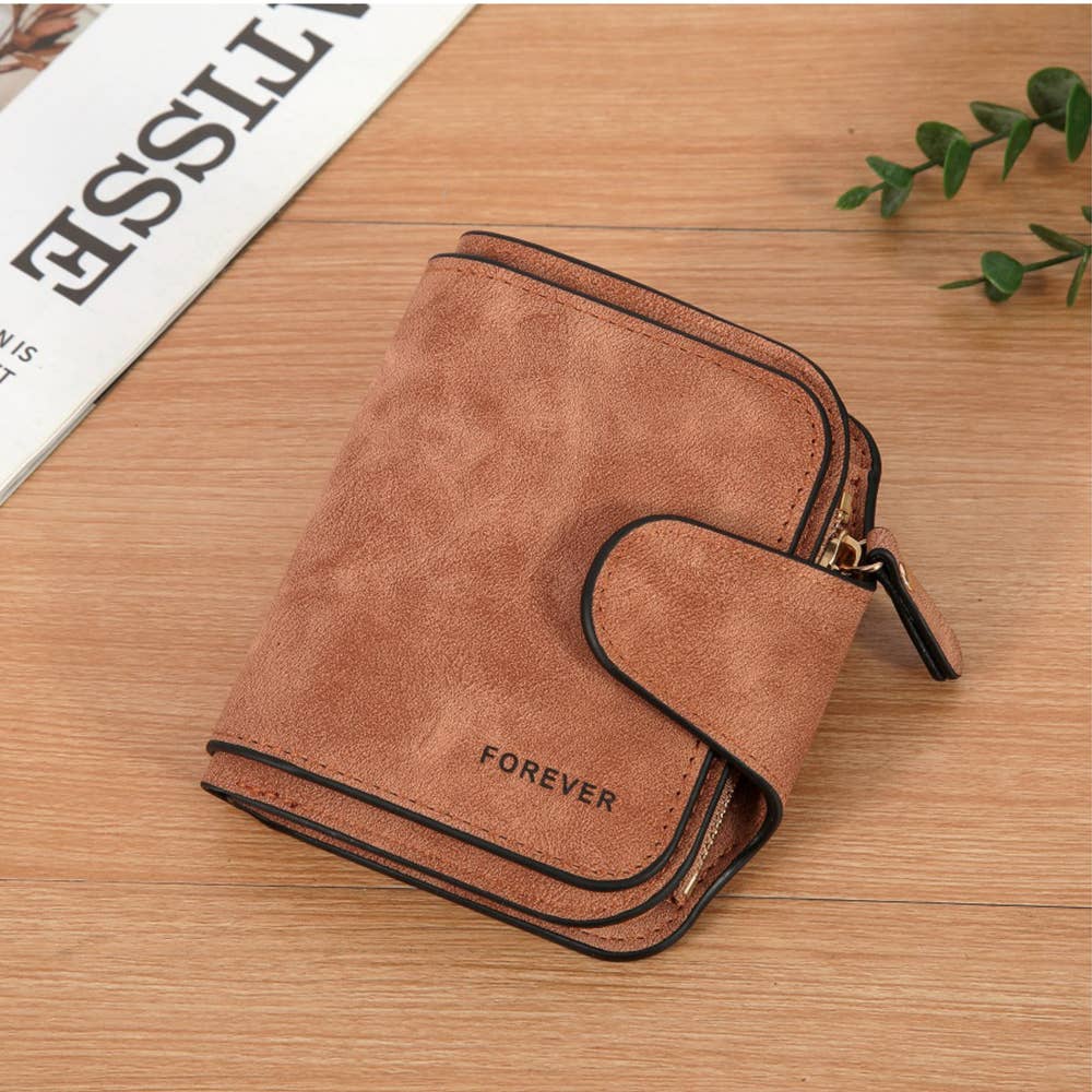 Short Card Wallet and Zero Wallet: Brown
