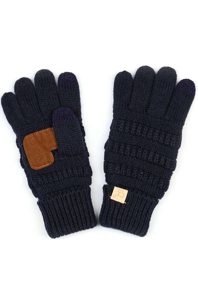 C.C Kids Knit Gloves: Beige