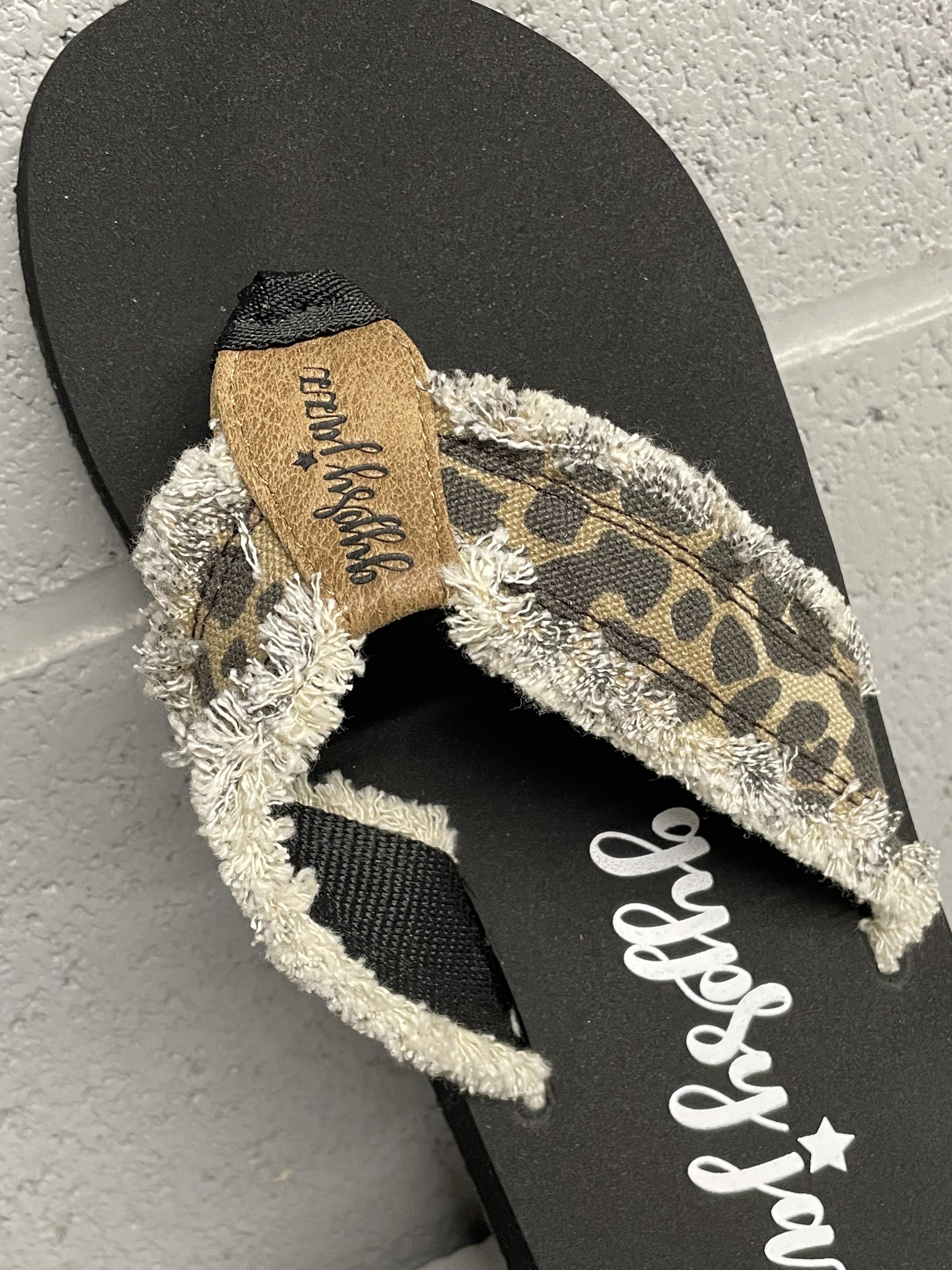 Cheetah Flip Flops