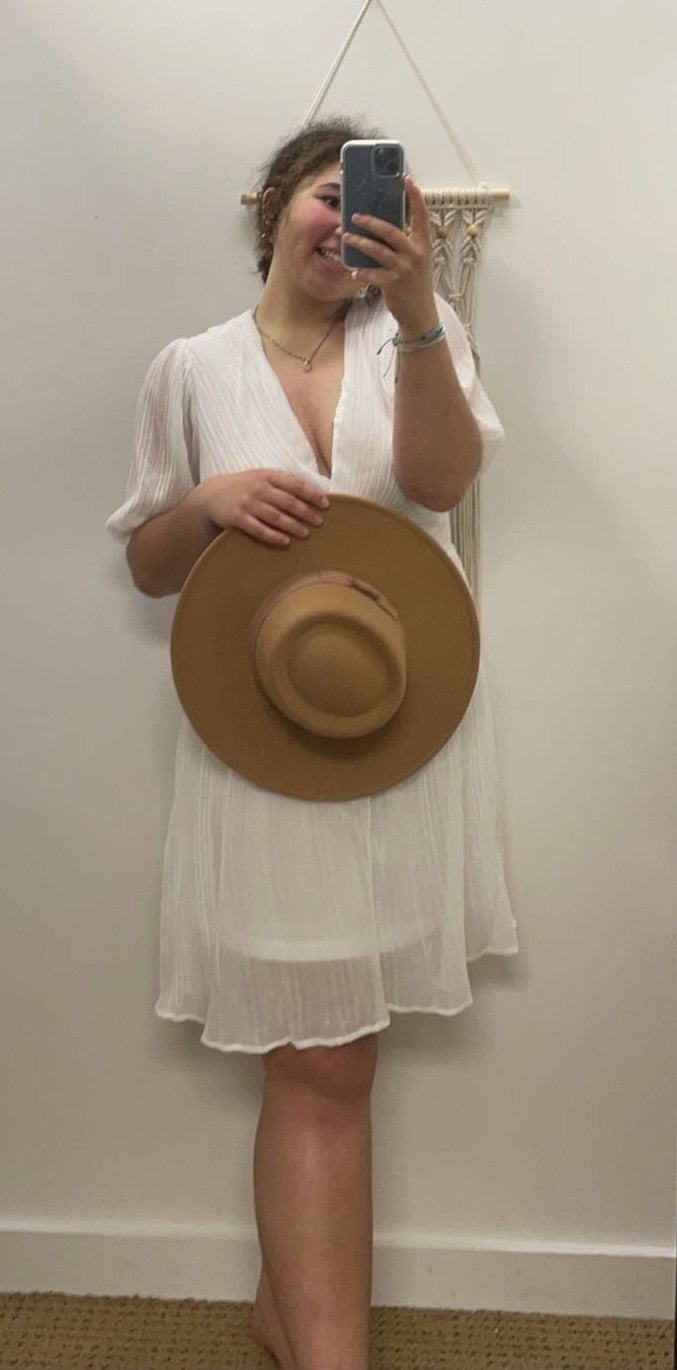 White Crepe Dress