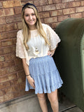 Ruffled tiered skirt