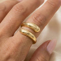 Minimalist Metallic Wrap Twist Ring: G