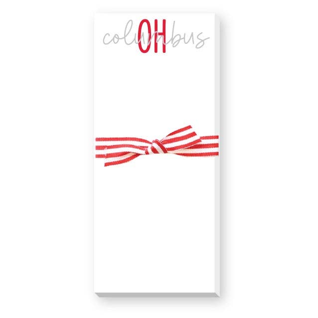 CITY AND STATE SKINNIE NOTEPAD: NAVY AND LIGHT BLUE