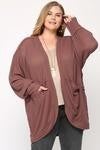 Raw Edge Loose Fit Cardi w/ Pockets