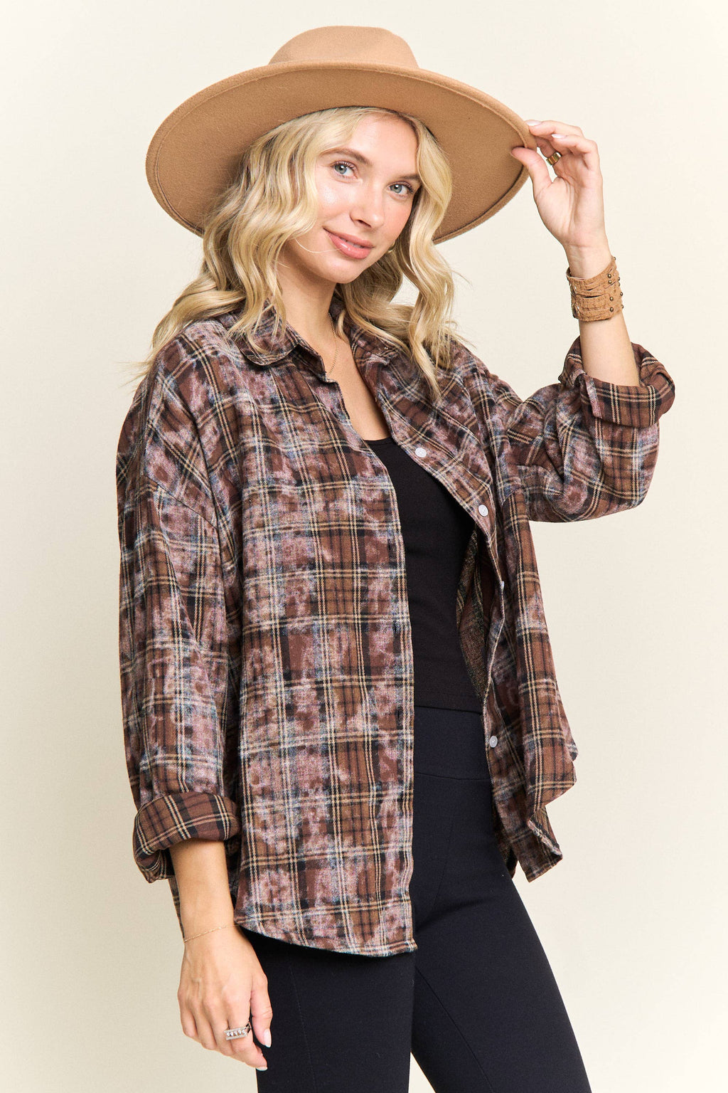 BURNOUT PLAID SHIRT